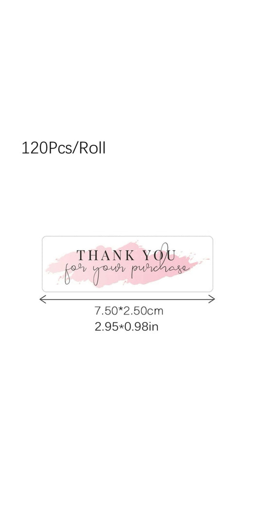 120Pcs/Roll Thank You Stickers