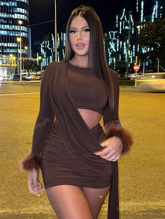 Periwinkles Drape Dress