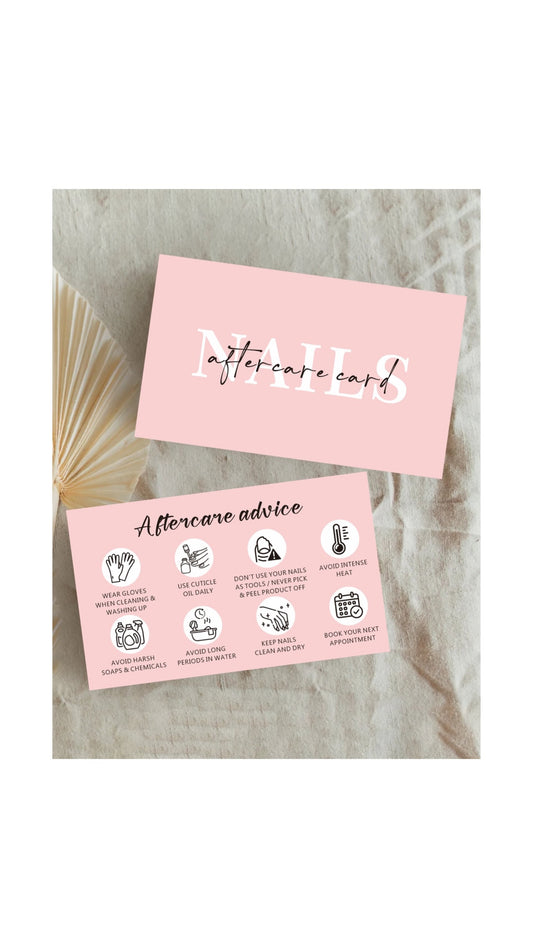 50Pcs Nail Care Card