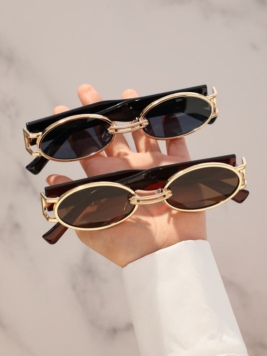 2pcs Oval sunglasses