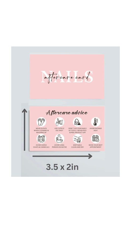 50Pcs Nail Care Card