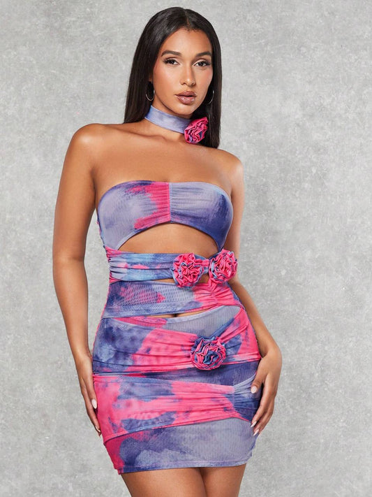 Rosette Khaimah Purple Dress