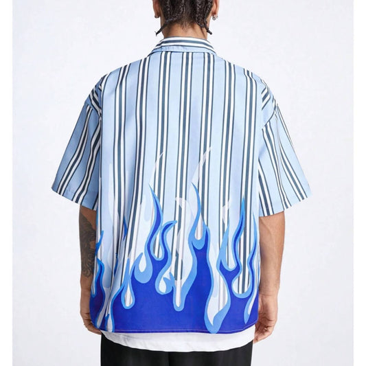 Fire Flames Printed Shirt