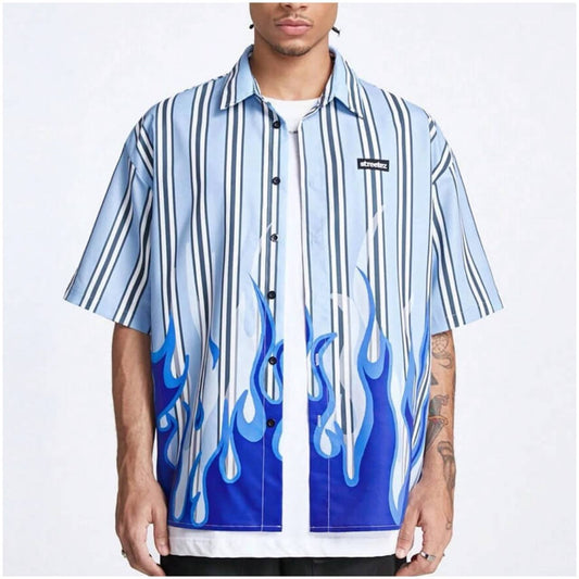 Fire Flames Printed Shirt