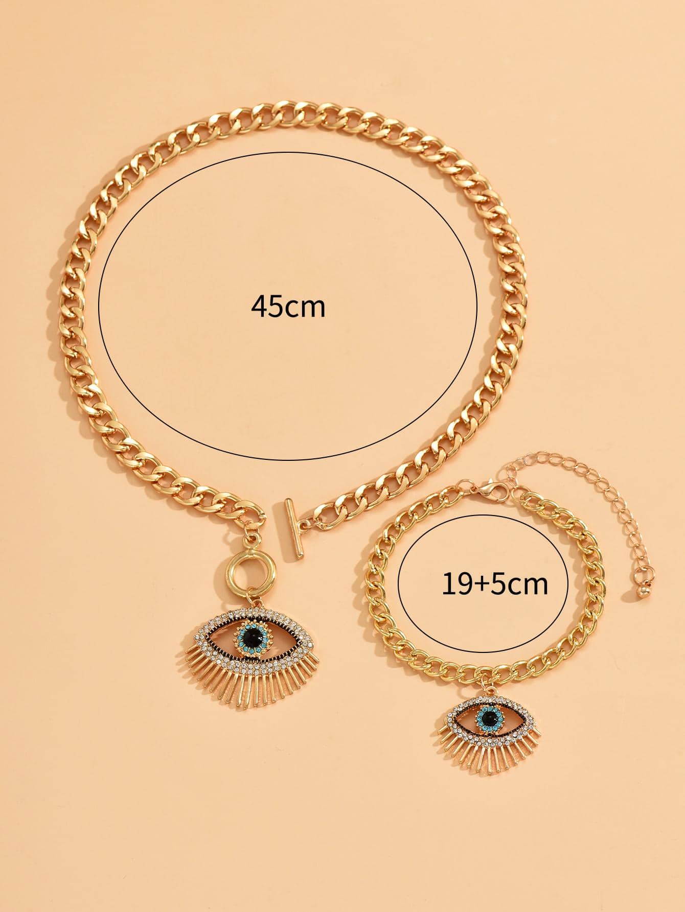 Evil Eye Necklace & Bracelet