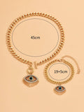 Evil Eye Necklace & Bracelet
