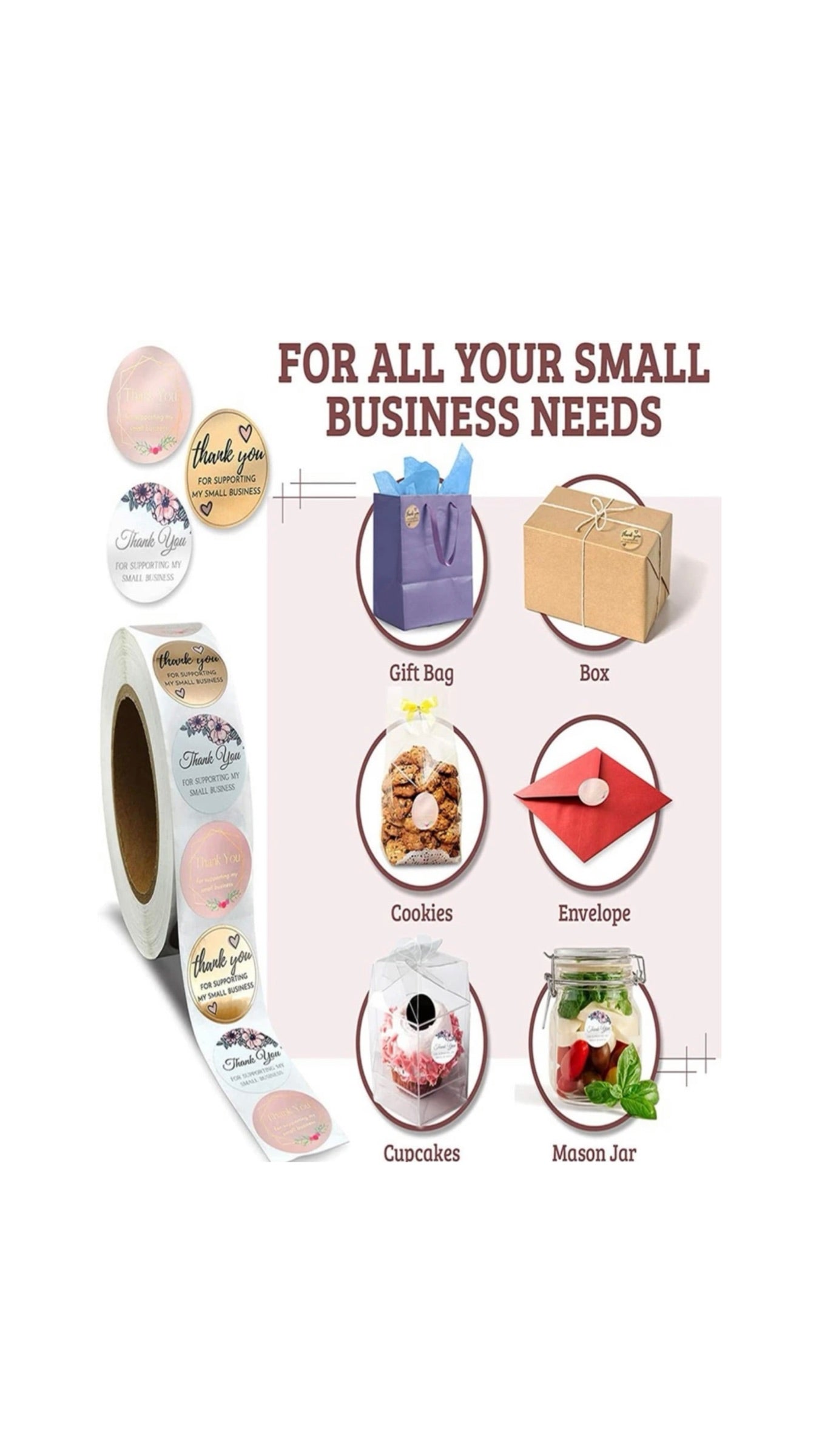 500PCS/ Roll TY Adhesive Sticker