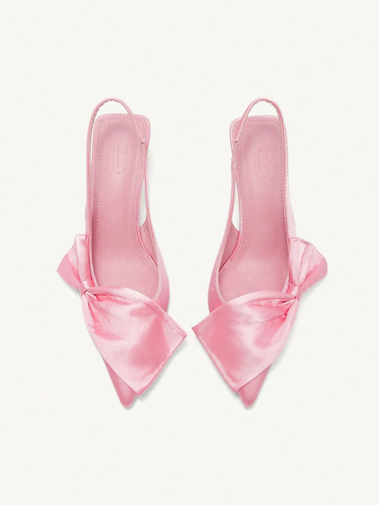 Pink Bow Heels