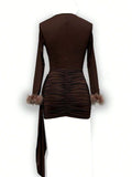 Periwinkles Drape Dress