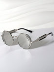 Unisex Silver Metallic sunglasses