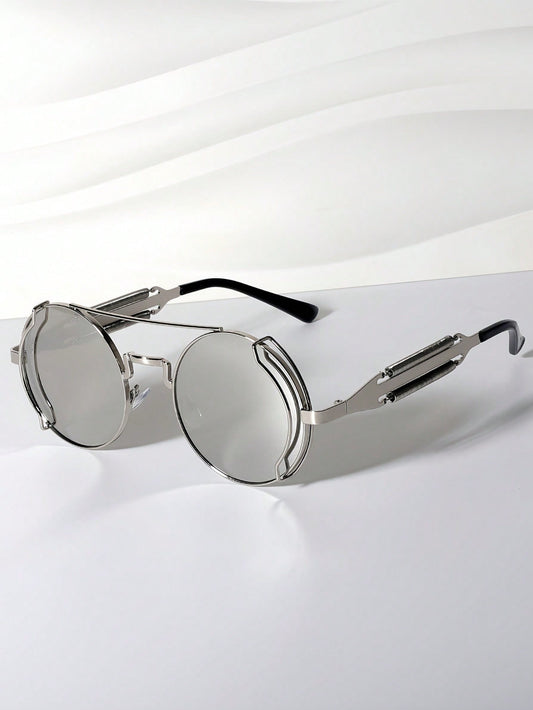 Unisex Silver Metallic sunglasses