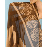 Solid Jackquard Swimsuit with Cover