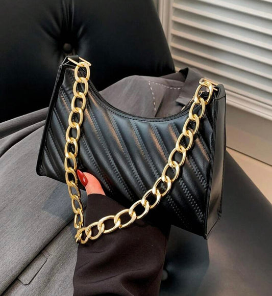 Solid Pattern Shoulder Bag