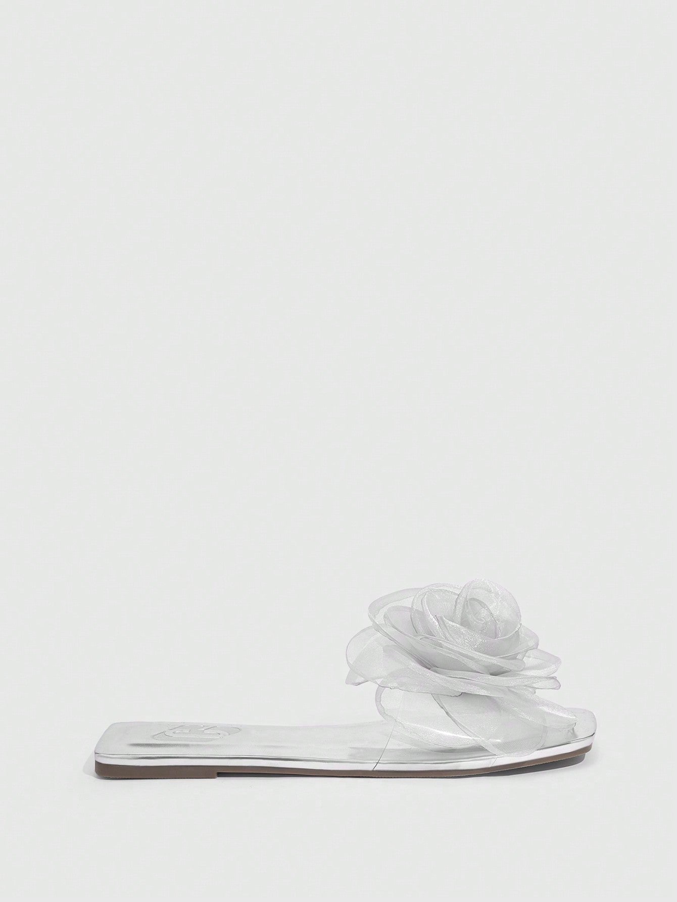 Silver Suede Flats