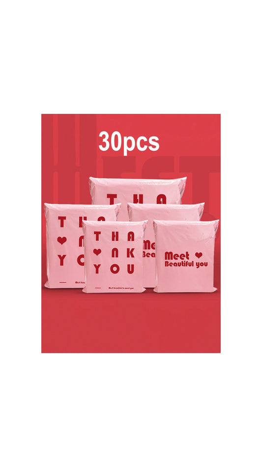 30Pcs Pink Seal Bags