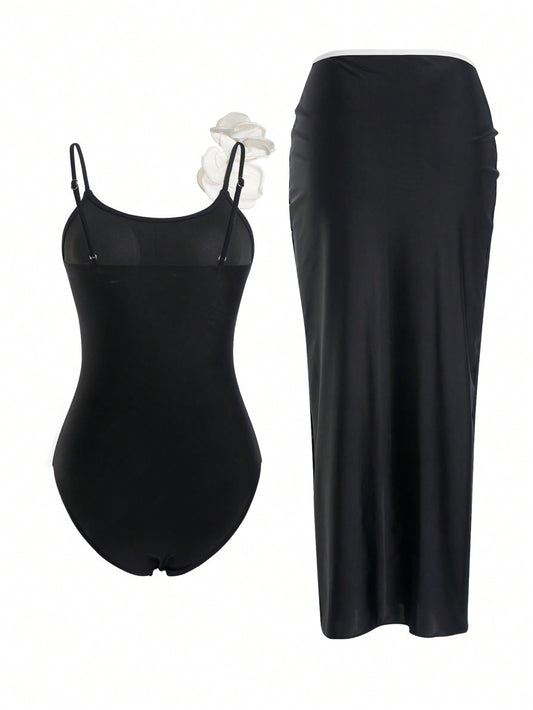 Oasis One-Piece Swimsuit + Skirt